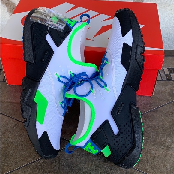 NIKE AIR HUARACHE DRIFT white/black-blue-nebula Me - Picture 12 of 16